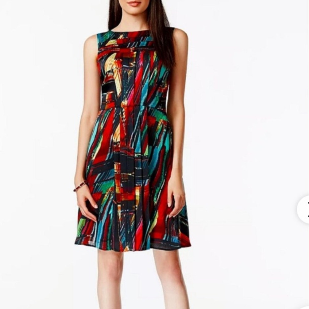 Ellen Tracy-Silk Multicolored dress. Excellent condition!